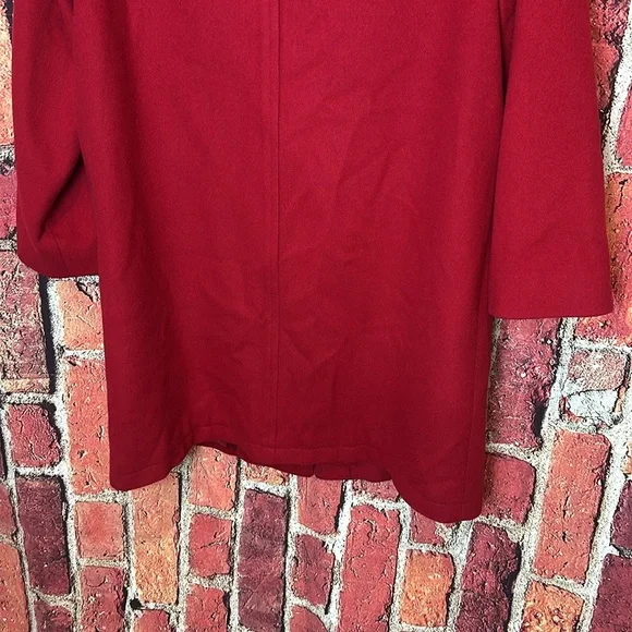 Talbots Red Women’s Coat 100% Wool red Vintage coat size 8 - Picture 9 of 16